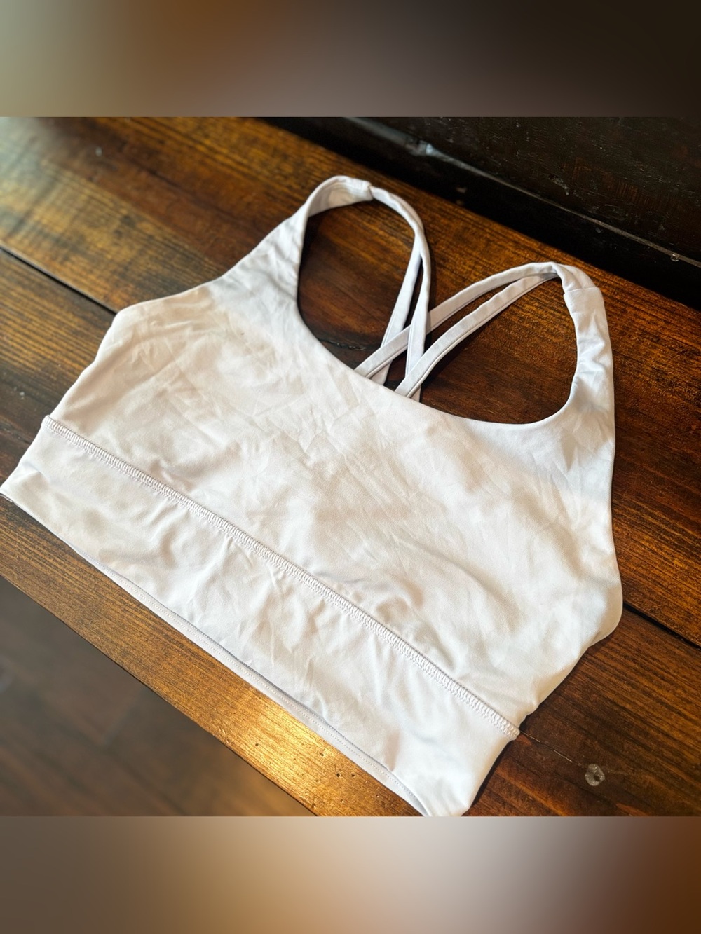 Lululemon Energy Longline Sports Bra Sz 8 Light Lilac
